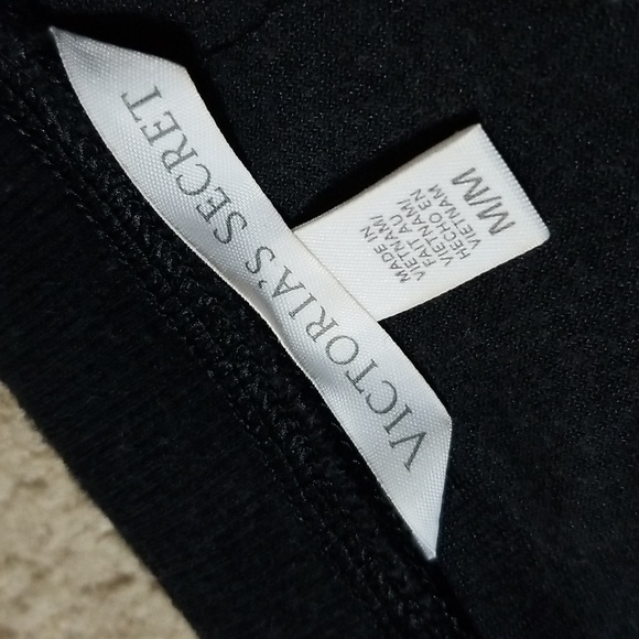 VICTORIA'S SECRET Black Crop Velour Tracksuit Jacket-M - Picture 4 of 4